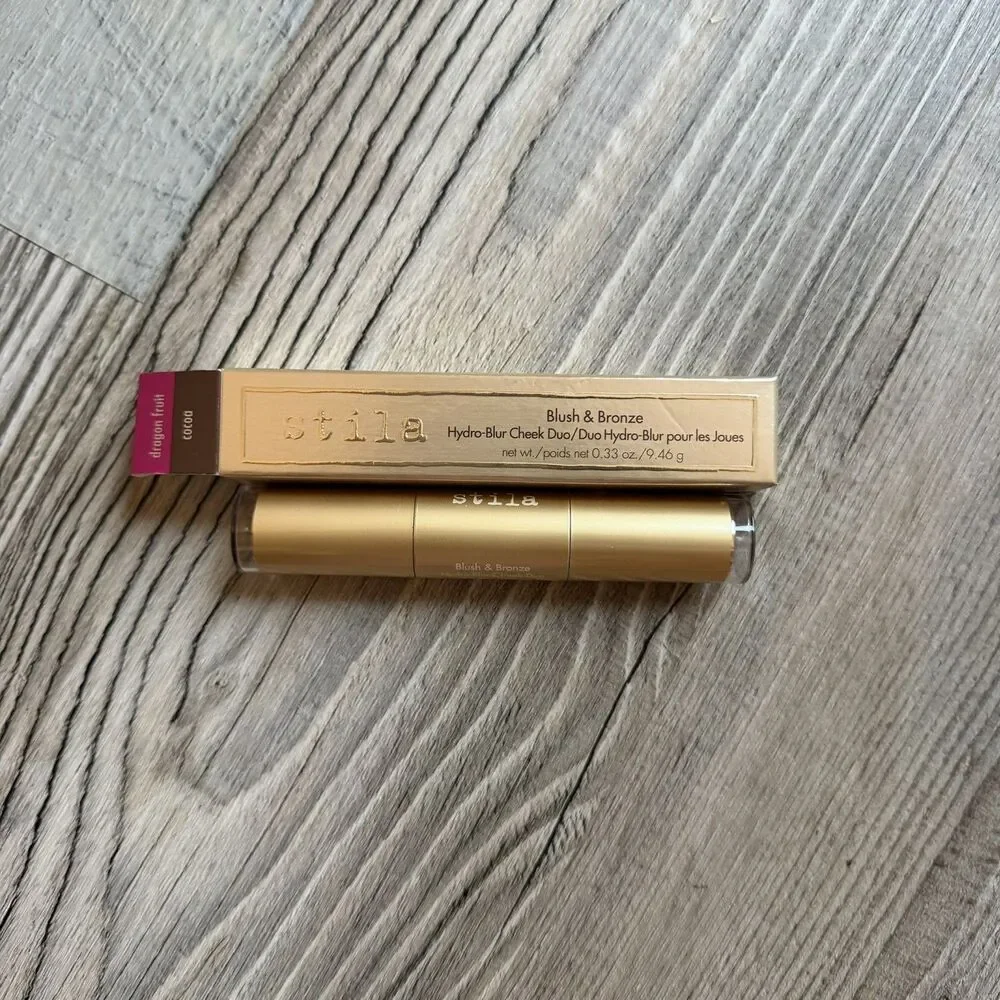 Stila Hydro-Blur Cheek Duo Dragon Fruit Cocoa Blush & Bronzer 0.33oz NIB